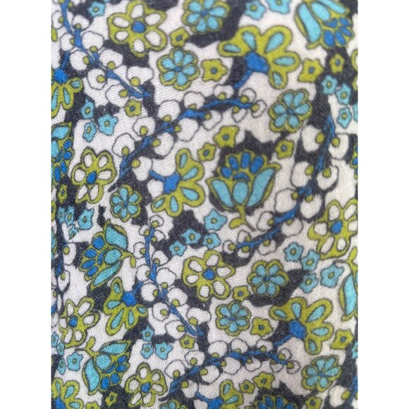 Marine Layer Mini Dress Size Medium Cotton Gauze Tiered Puffy Sleeves Floral - Picture 7 of 10